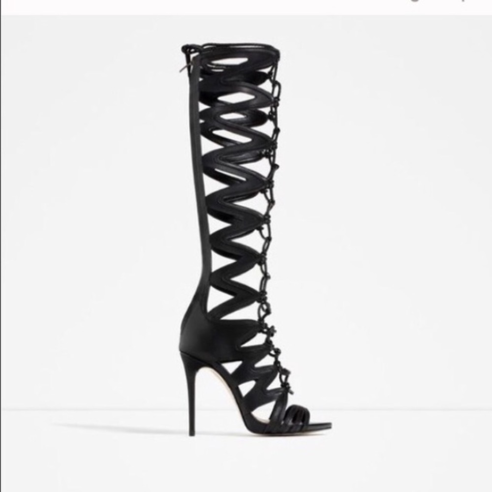 Zara lace up heels